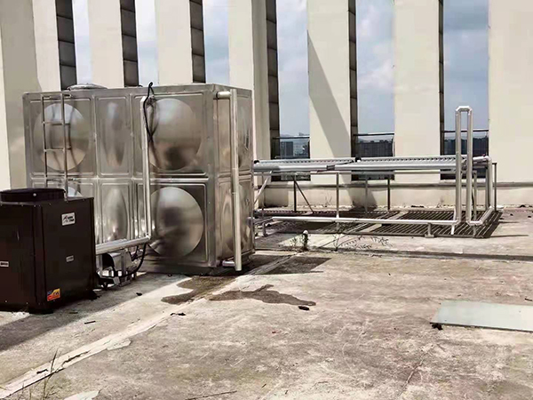 【太阳能空气能热水器】无锡双新工业园大厦健身房热水工程